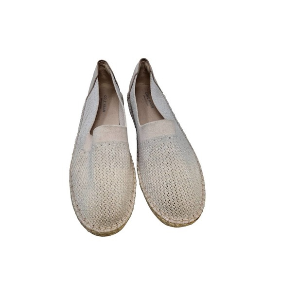 Cole Haan 8 Cloudfeel Pale Pink Stitched Stretch Espadrille Flat Comfort - Picture 3 of 6
